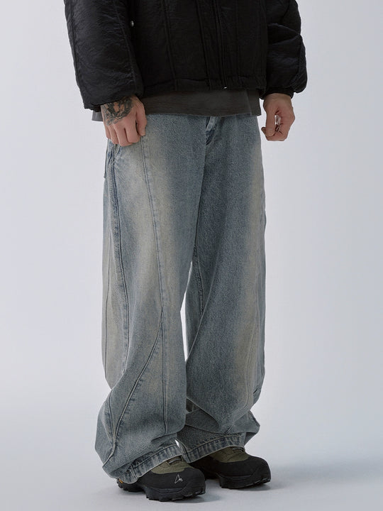 F2CE Deconstruction Patchwork Washed Jeans | Face 3 Face