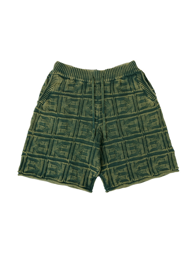 EVILKNIGHT(EK) Custom Logo Texture Knit Shorts | Face 3 Face