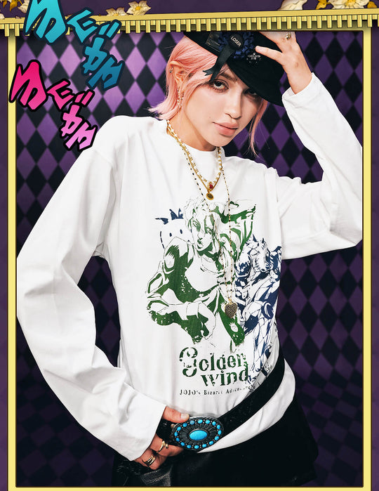 MEDM × JOJO Character Print Long Sleeve Tee | Face 3 Face
