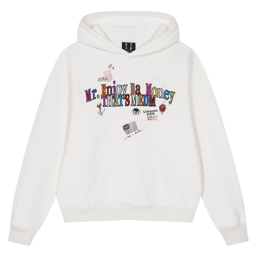 MEDM 3D Colorful Graffiti Logo Embroidered Hoodie | Face 3 Face