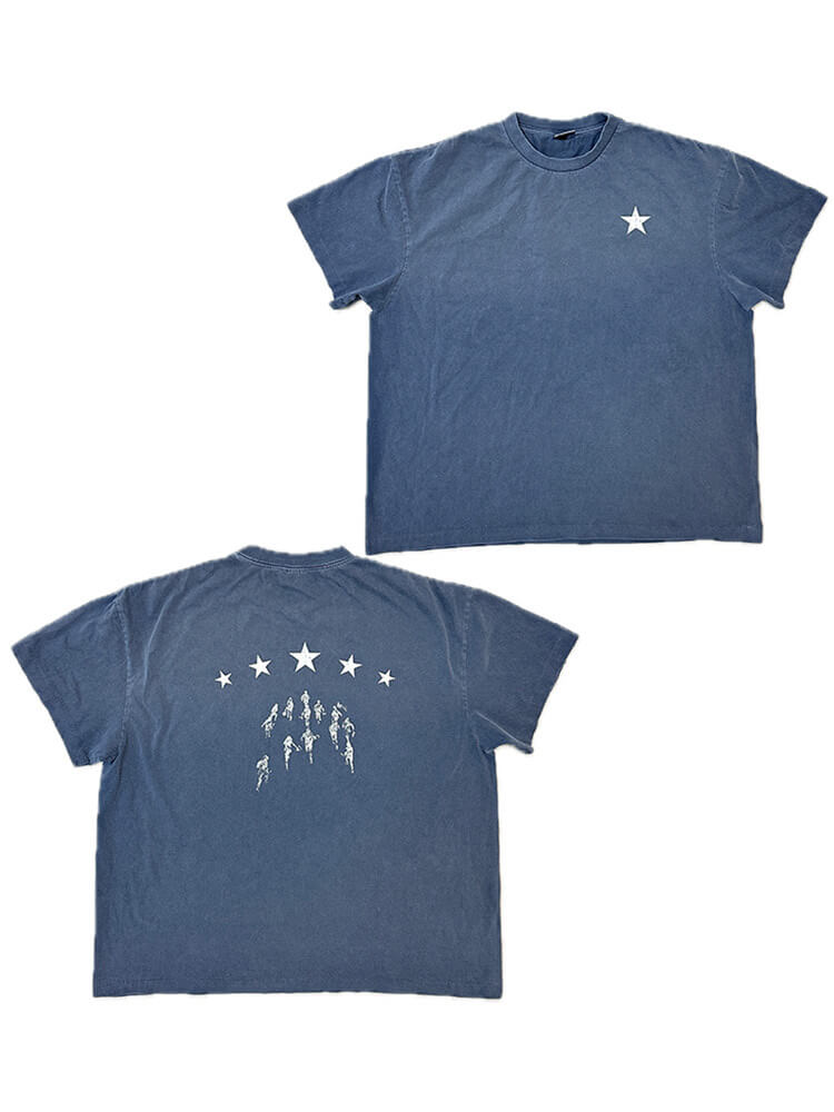 LIBERAFIT Star Graphic Vintage Dyed Distressed Tee | Face 3 Face