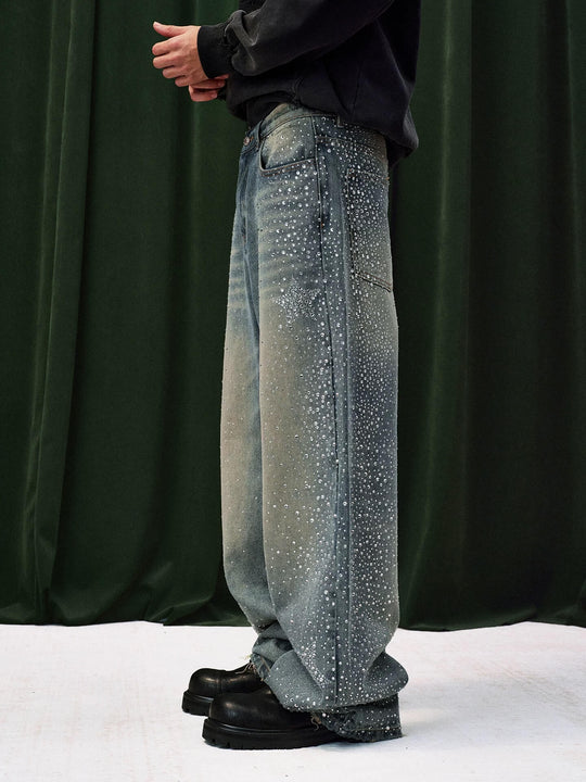 YADcrew Jeweled Rhinestone Star Washed Jeans | Face 3 Face