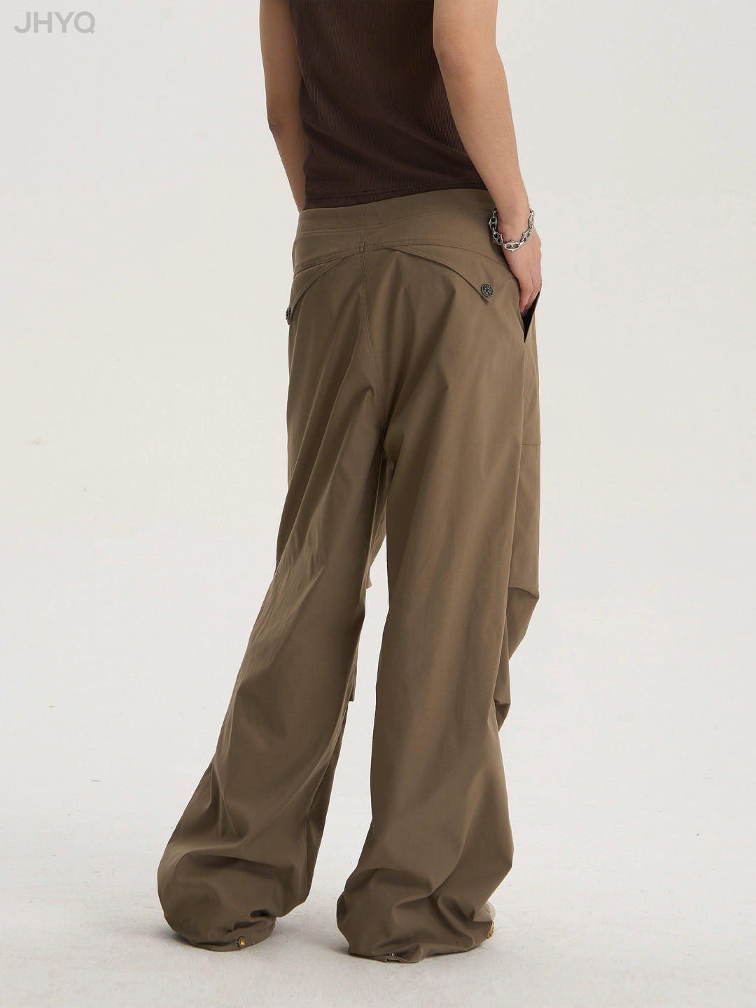 JHYQ Pleated Paratrooper Drawstring Work Pants
