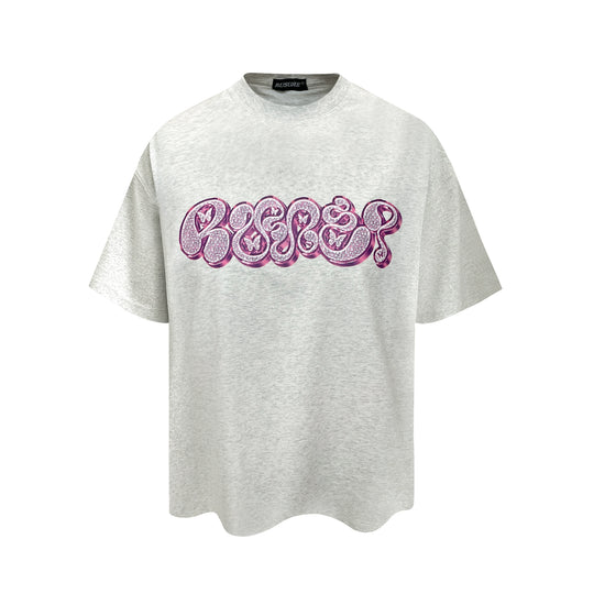 RUSURE Rhinestone Print Graphic Logo Tee | Face 3 Face