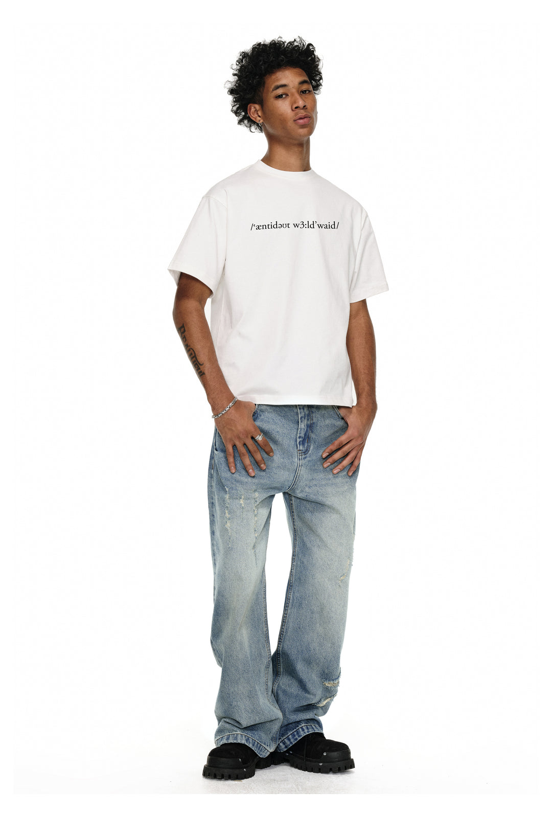 ANTIDOTE Small Letter Logo Printed Tee | Face 3 Face