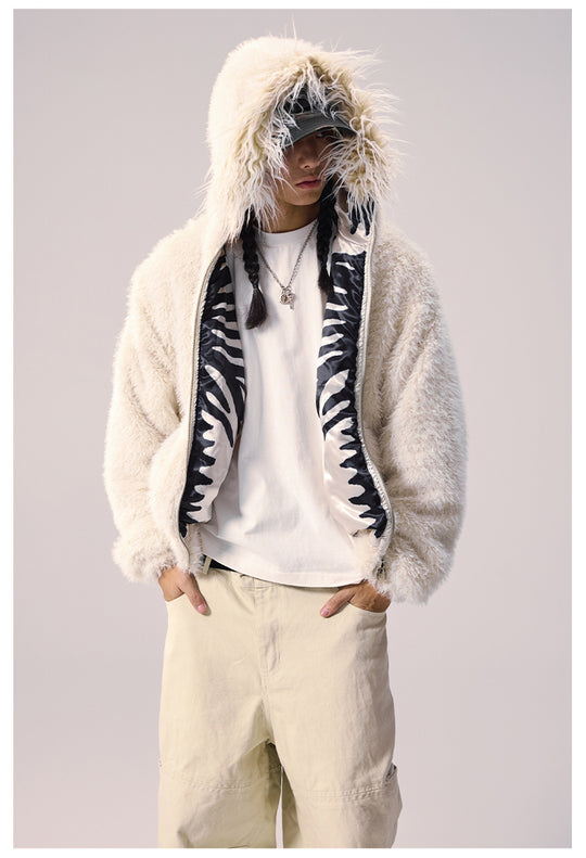 Remedy Faux Fur Mohawk Hooded Jacket | Face 3 Face