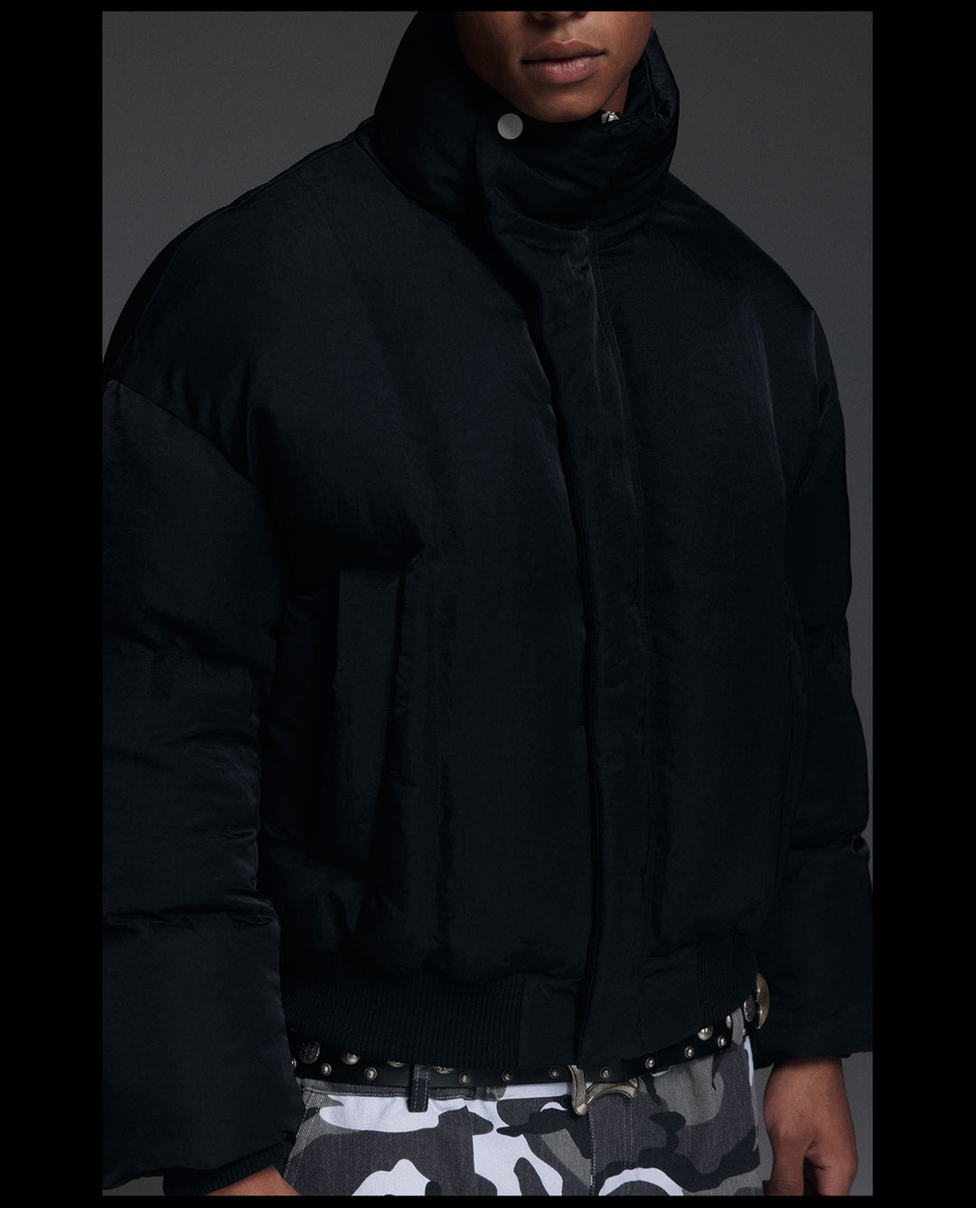 NOVACAM Stand-Up Collar Short Puffer Jacket | Face 3 Face