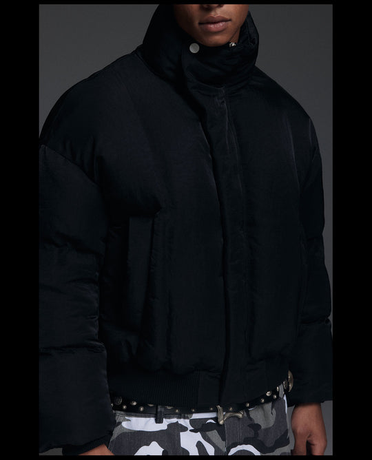 NOVACAM Stand-Up Collar Short Puffer Jacket | Face 3 Face