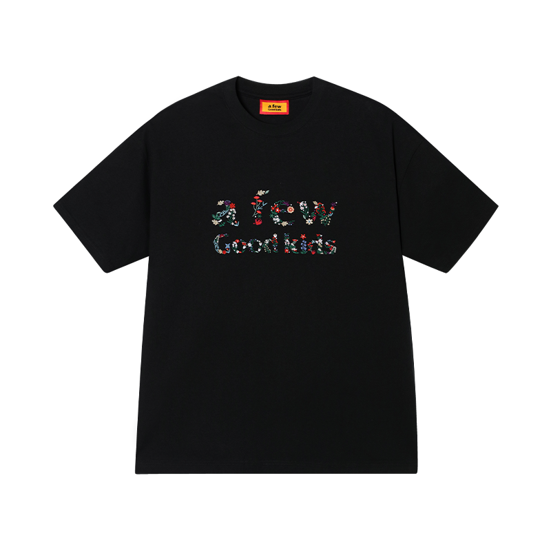 AFGK Floral Letter Embroidery Tee
