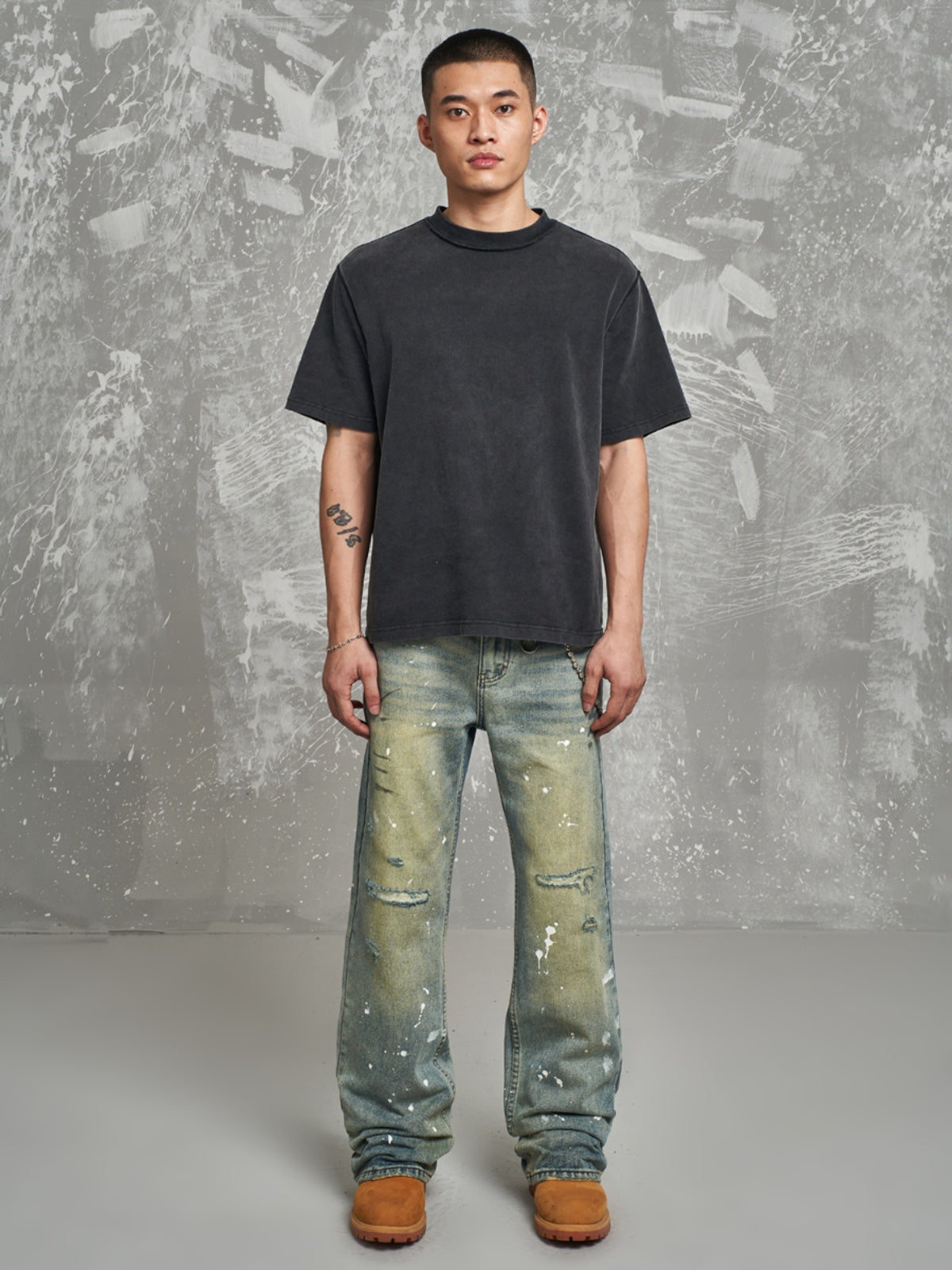 F3F Select Graffiti Design Wash Aged Jeans | Face 3 Face