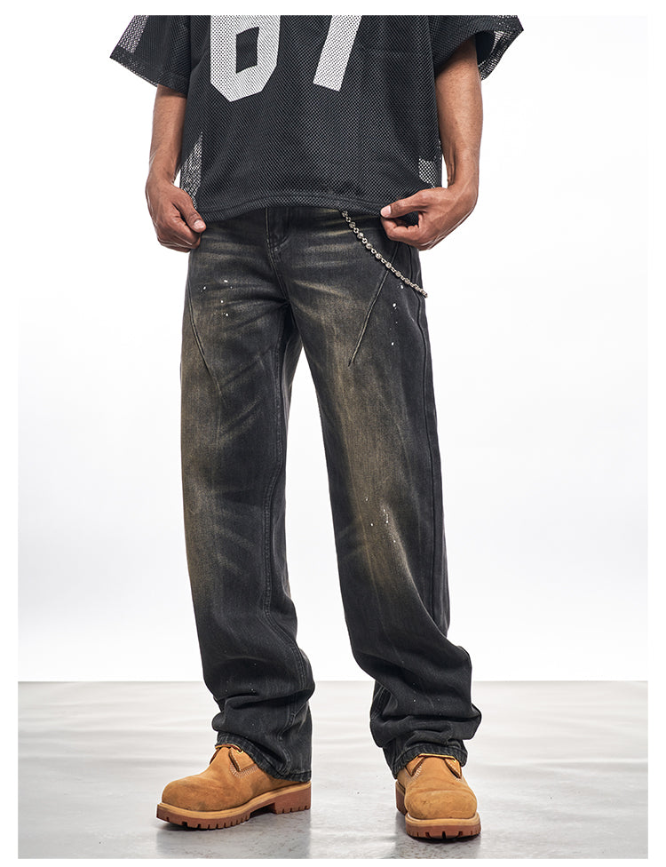 F3F Select Cat Whisker Splash Ink Black Jeans | Face 3 Face