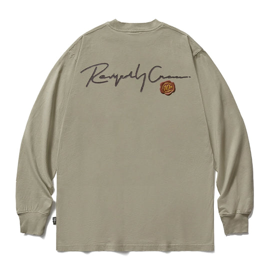Remedy 3D Wax Seal and Cracked Logo Print Long Sleeve Tee | Face 3 Face