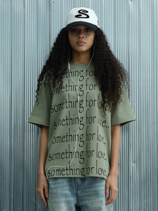 S45 All Over Slogan Print Short Sleeve Tee