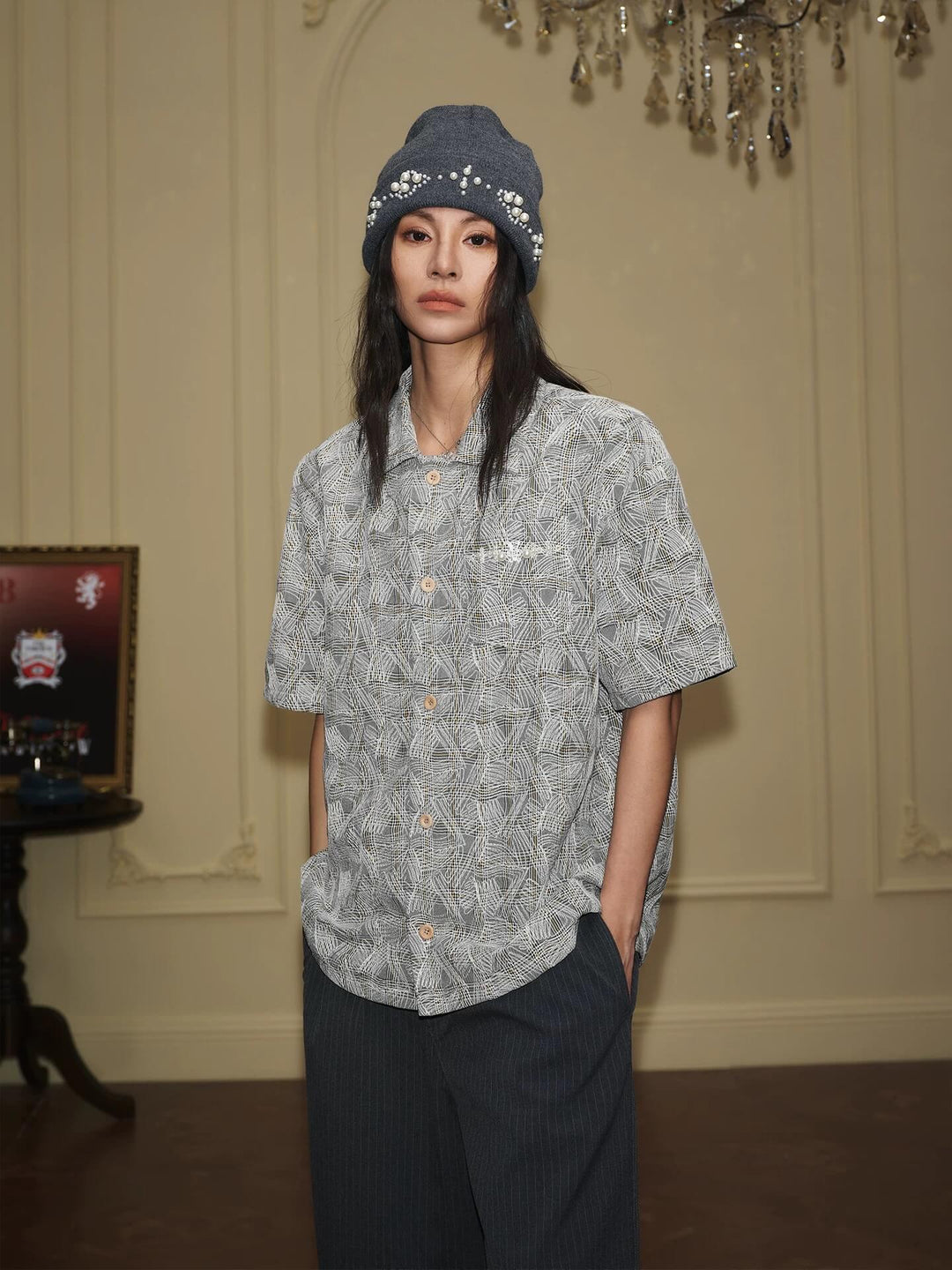 YADcrew 3D Stitch Plaid Short Sleeve Shirt | Face 3 Face