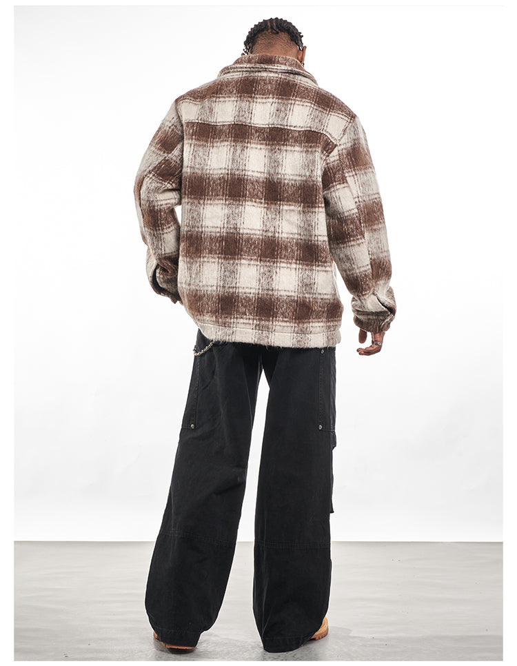F3F Select Brushed Plaid CPO Shirt Jacket | Face 3 Face