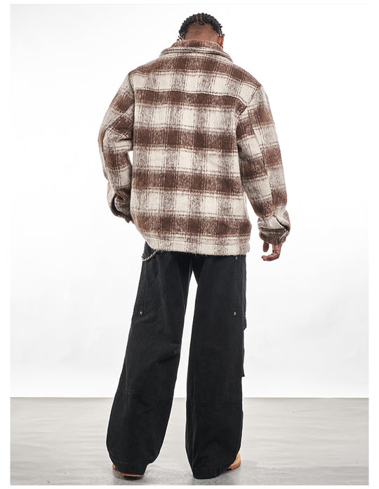 F3F Select Brushed Plaid CPO Shirt Jacket | Face 3 Face