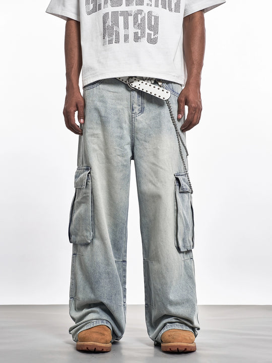F3F Select Baggy Large Pocket Cargo Jeans | Face 3 Face