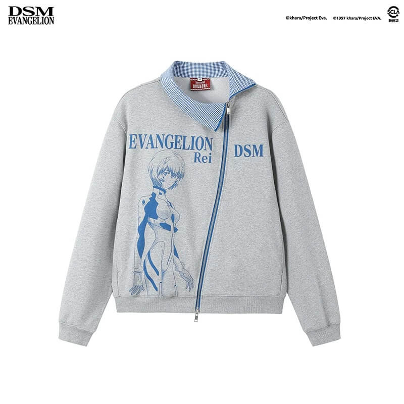 DSM x EVA Character Graphic Slanted Zip Sweatshirt | Face 3 Face