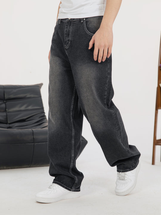 S45 White Embroidered Washed Old Jeans | Face 3 Face