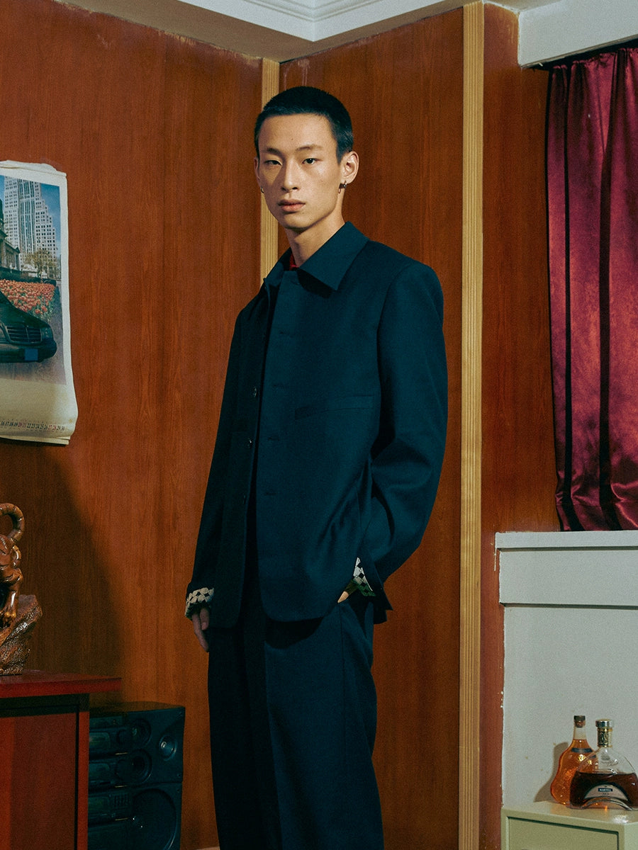 SOD Co. Wool Cubic Cut Suit Jacket | Face 3 Face