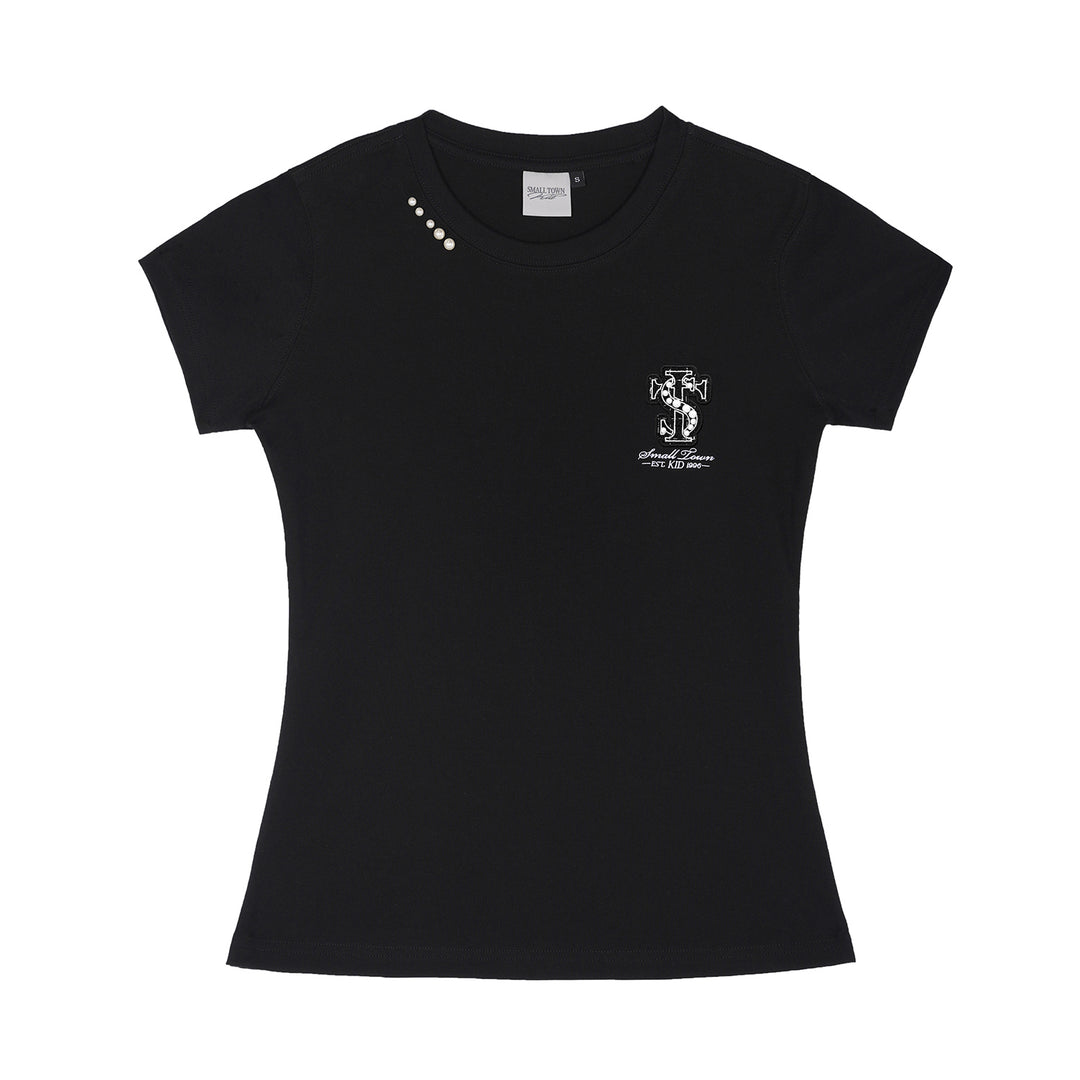 Small Town Kid Pearl Logo Patch Slim Fit Tee | Face 3 Face