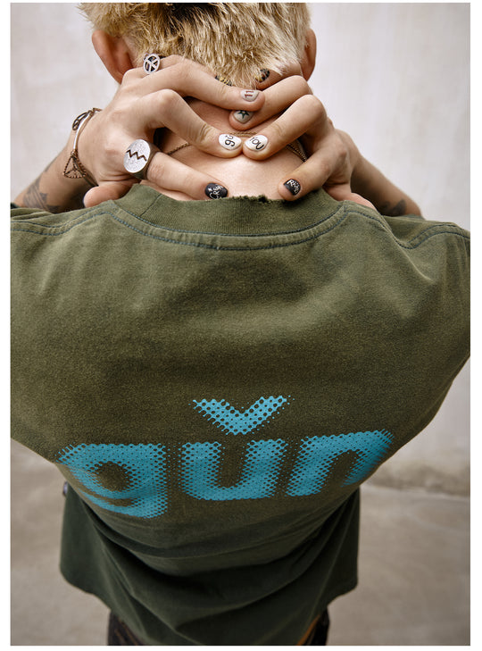 Remedy Dot Print Washed Tee | Face 3 Face