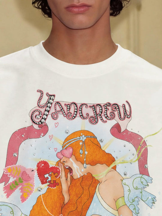 YADcrew Love Bird Print Rhinestone Tee | Face 3 Face
