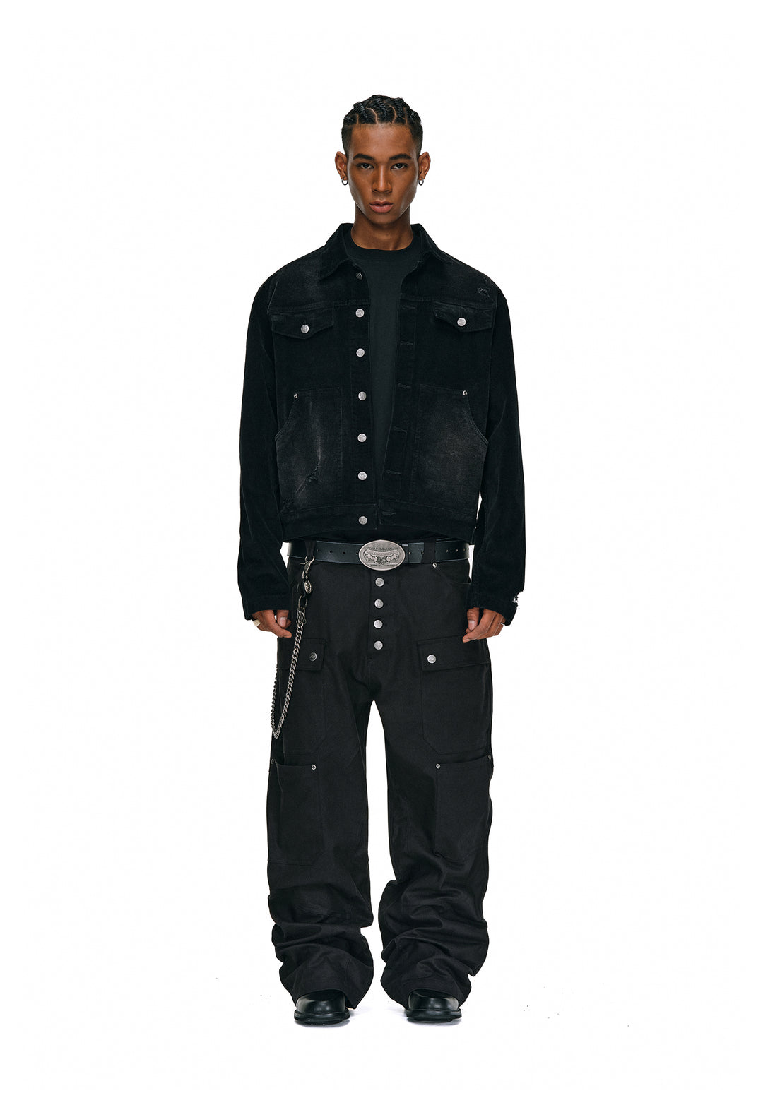 ANTIDOTE Distressed Washed Corduroy Work Jacket | Face 3 Face