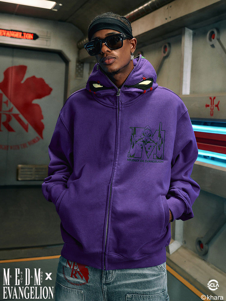 MEDM x EVA Unit-00, Unit-01, Unit-02 Mecha Design Zip-Up Hoodie | Face 3 Face