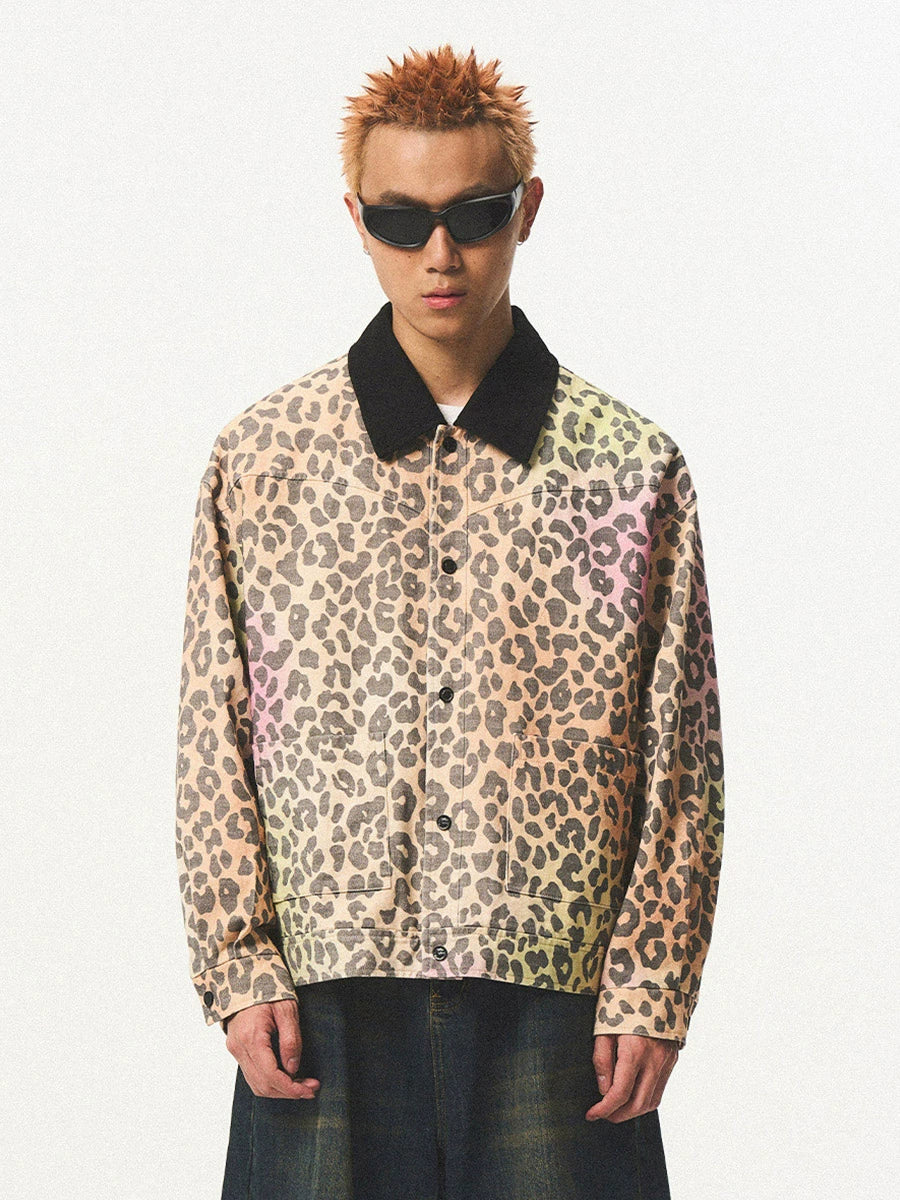 EMPTY REFERENCE Colorful Leopard Print Detroit Jacket | Face 3 Face