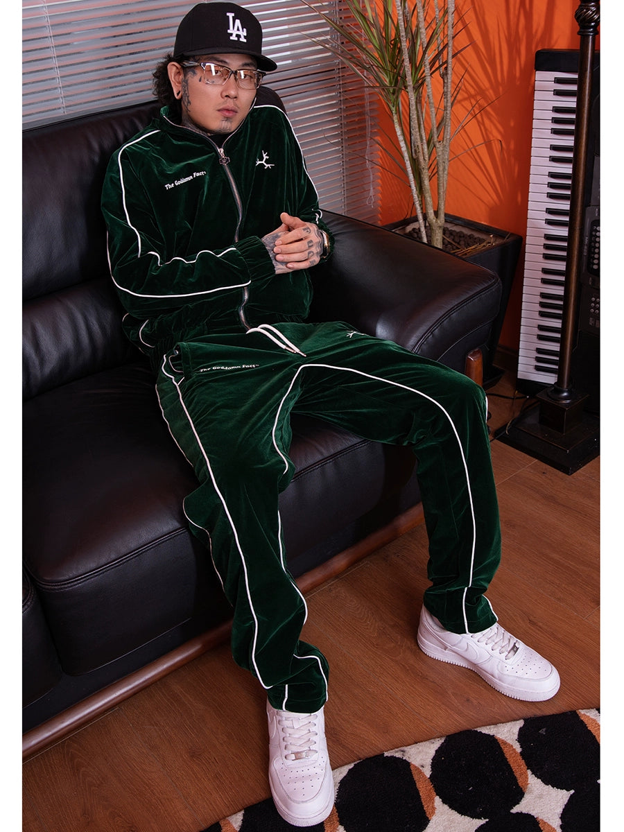 TGFCLUB Velvet Logo Track Jacket and Track Pants | Face 3 Face