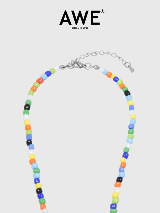 AWE Colorful Beaded Sunflower Necklace | Face 3 Face