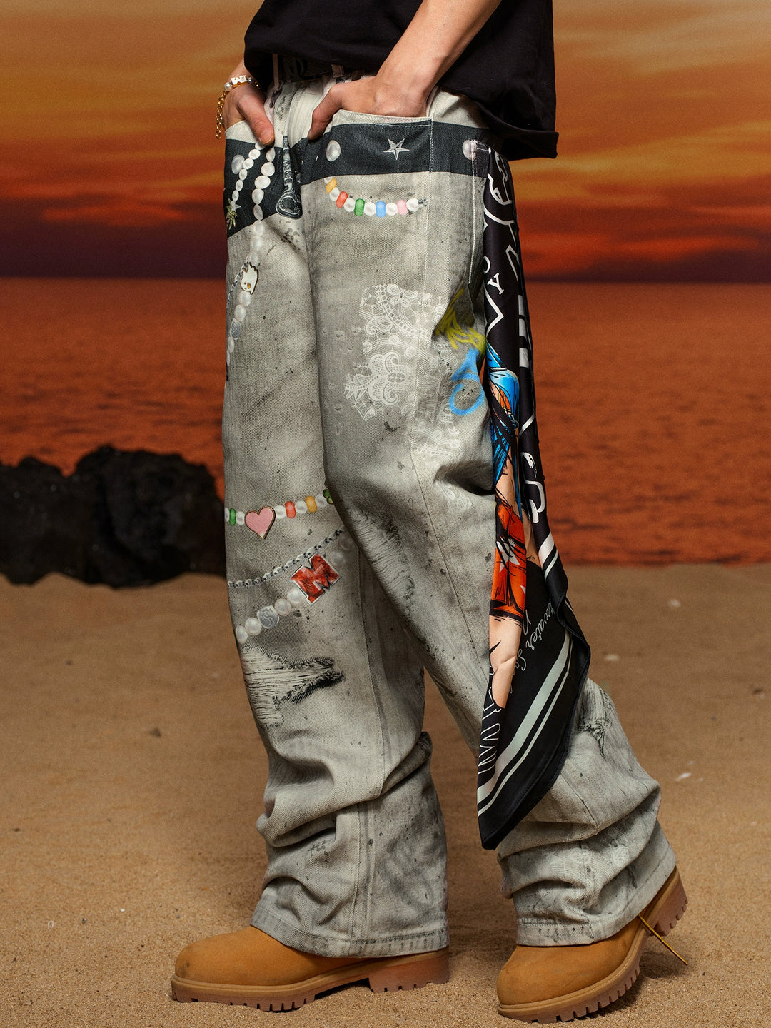 MEDM x STK Hyperrealistic Print Jeans | Face 3 Face