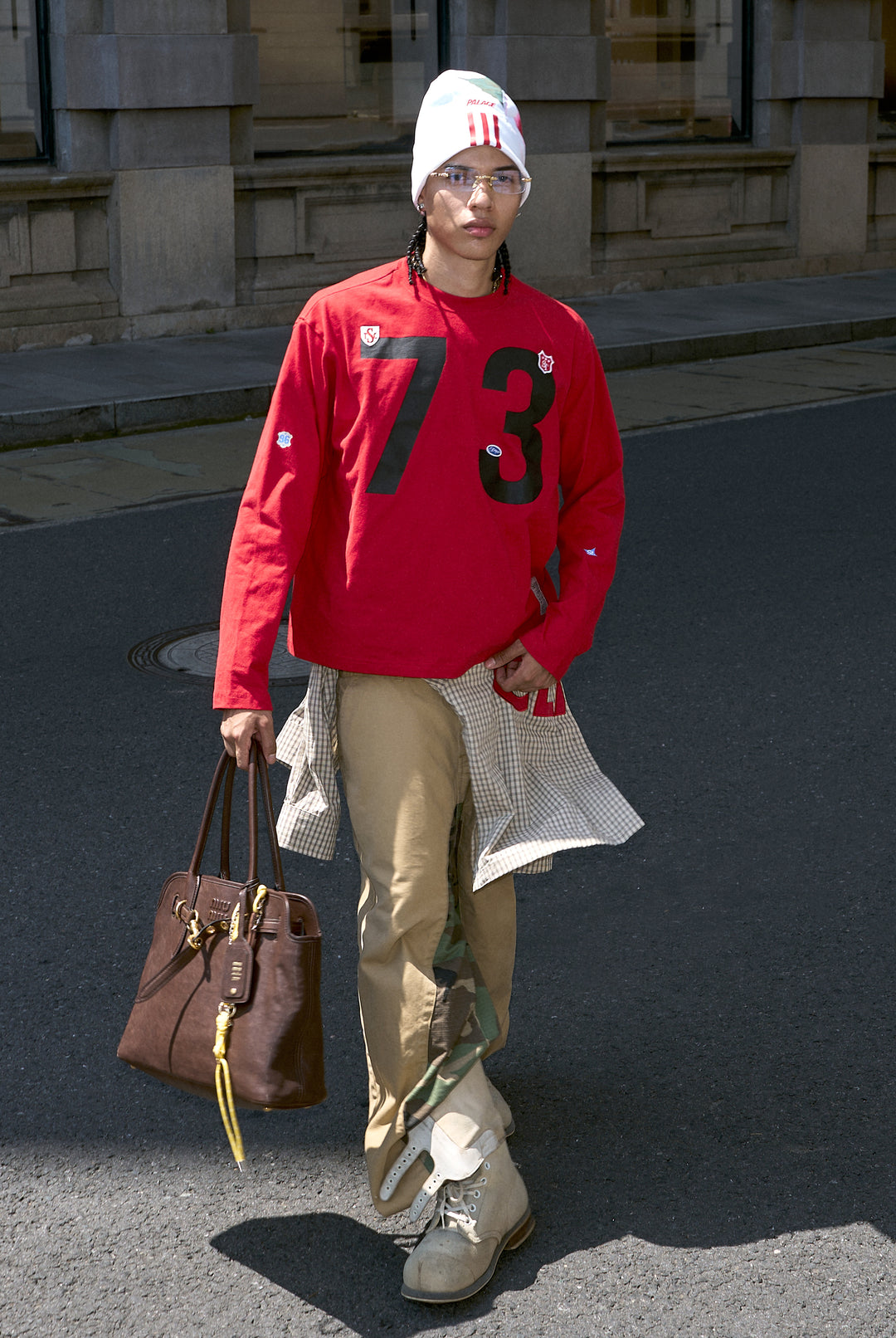 STEEPC Number Print Small Patch Long Sleeve Tee | Face 3 Face