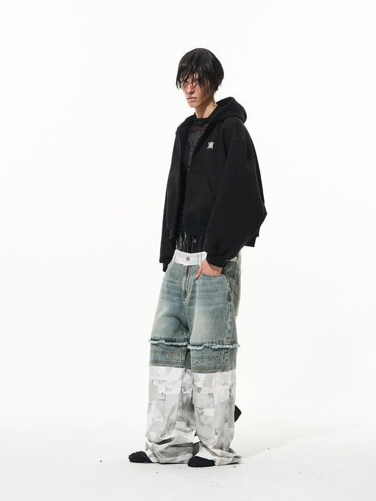 BLIND NO PLAN 3D Reconstructed Metal Logo Zip-Up Hoodie | Face 3 Face