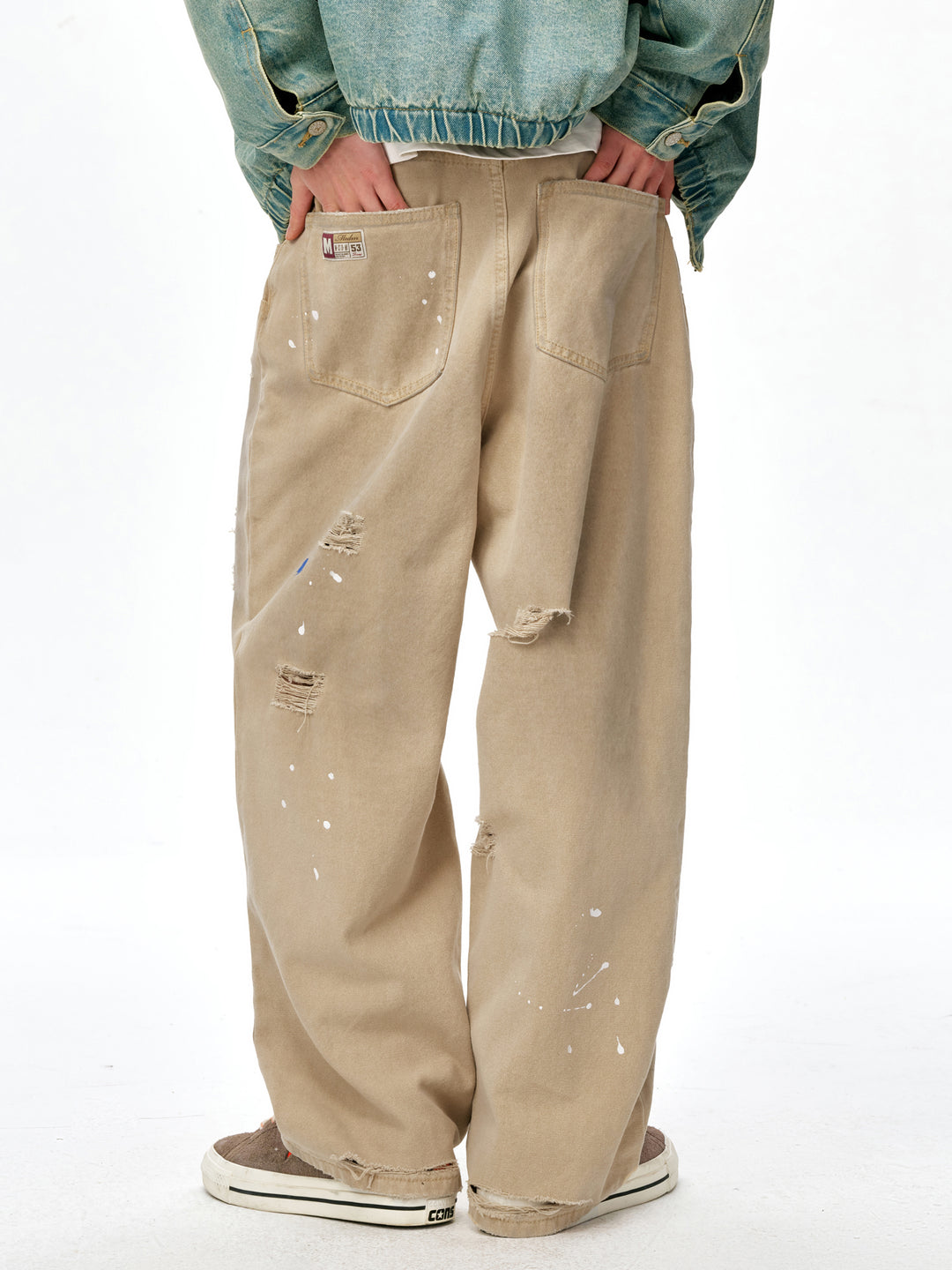 MEDM Ink Splash Double Knee Work Pants | Face 3 Face