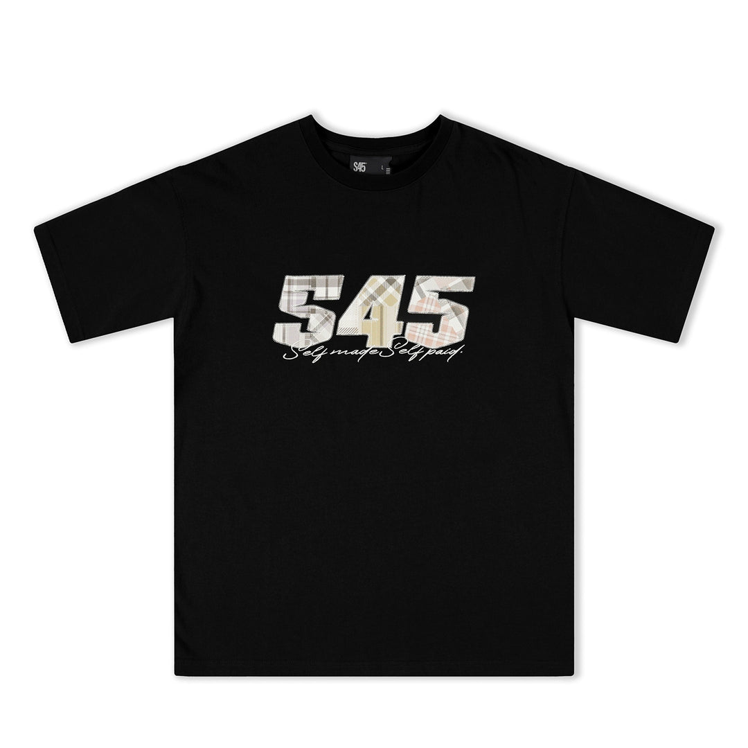 S45 Plaid Logo Patch Embroidery Tee | Face 3 Face