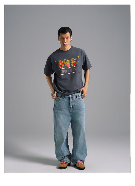 S45 Basic Signature Logo Print Rhinestone Tee | Face 3 Face