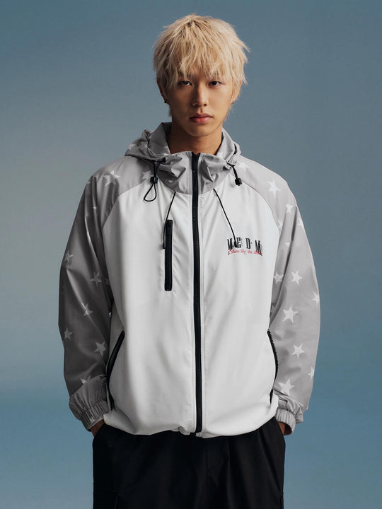 MEDM Star Print Sleeve Lightweight UV Protective Outdoor Jacket | Face 3 Face