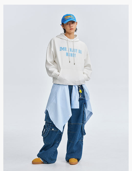 MEDM Basic Letter Logo Suede Hoodie | Face 3 Face