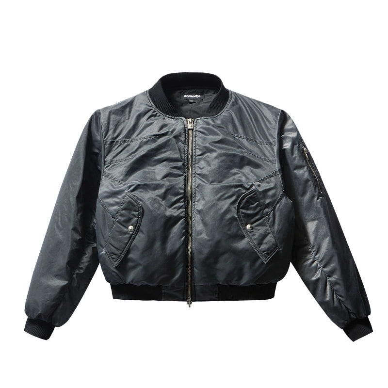 Remedy Pleated Back Design MA-1 Bomber Jacket | Face 3 Face