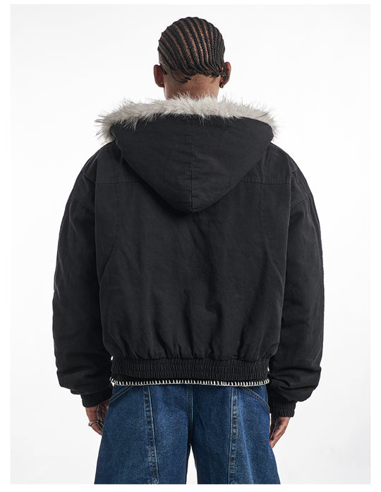 F3F Select Fur Quilted Lining Hoodie Jacket | Face 3 Face