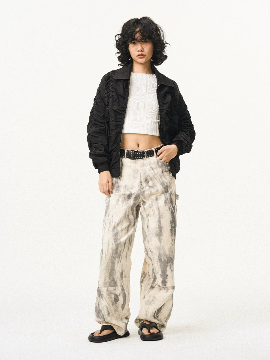 EMPTY REFERENCE Ink Printed Double Knee Work Pants | Face 3 Face