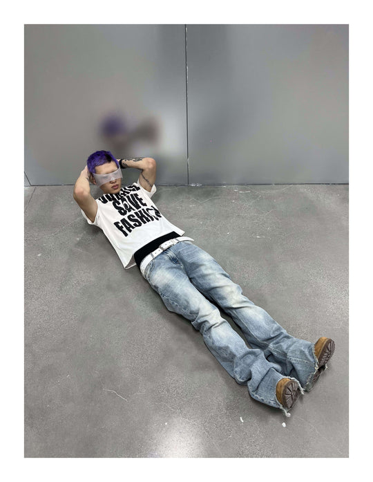 KARMANISTIC Rhinestone Slogan Print Tee | Face 3 Face