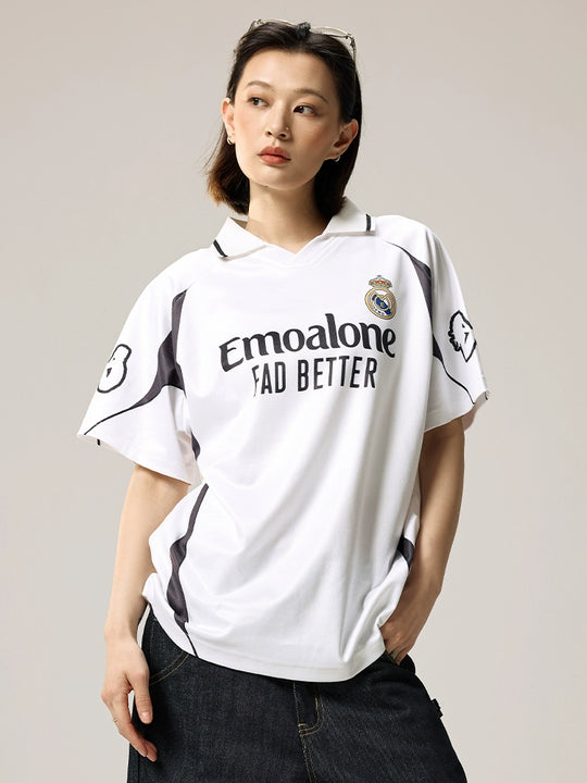 Remedy Emoalone Print Inspired Soccer Jersey Polo Shirt | Face 3 Face