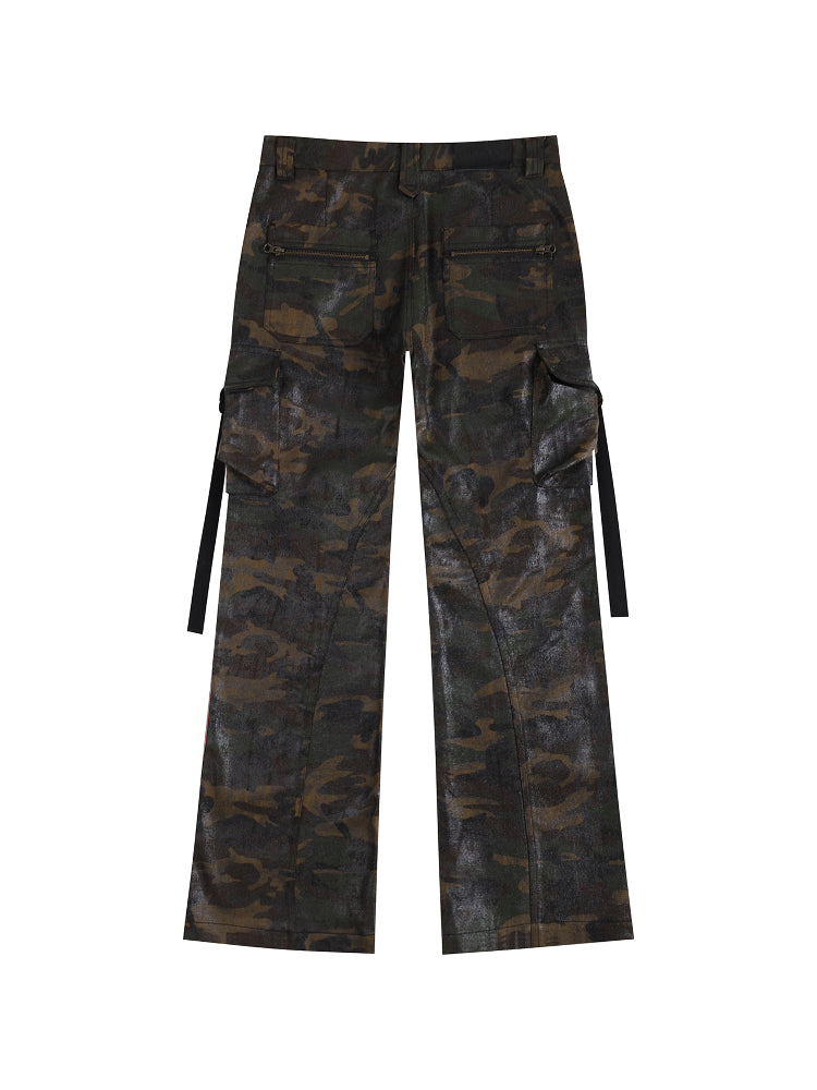 EVILKNIGHT(EK) Waxed Camo 3D Pocket Utility Cargo Pants | Face 3 Face