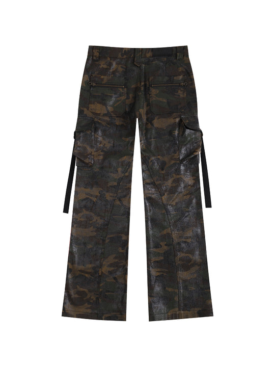 EVILKNIGHT(EK) Waxed Camo 3D Pocket Utility Cargo Pants | Face 3 Face