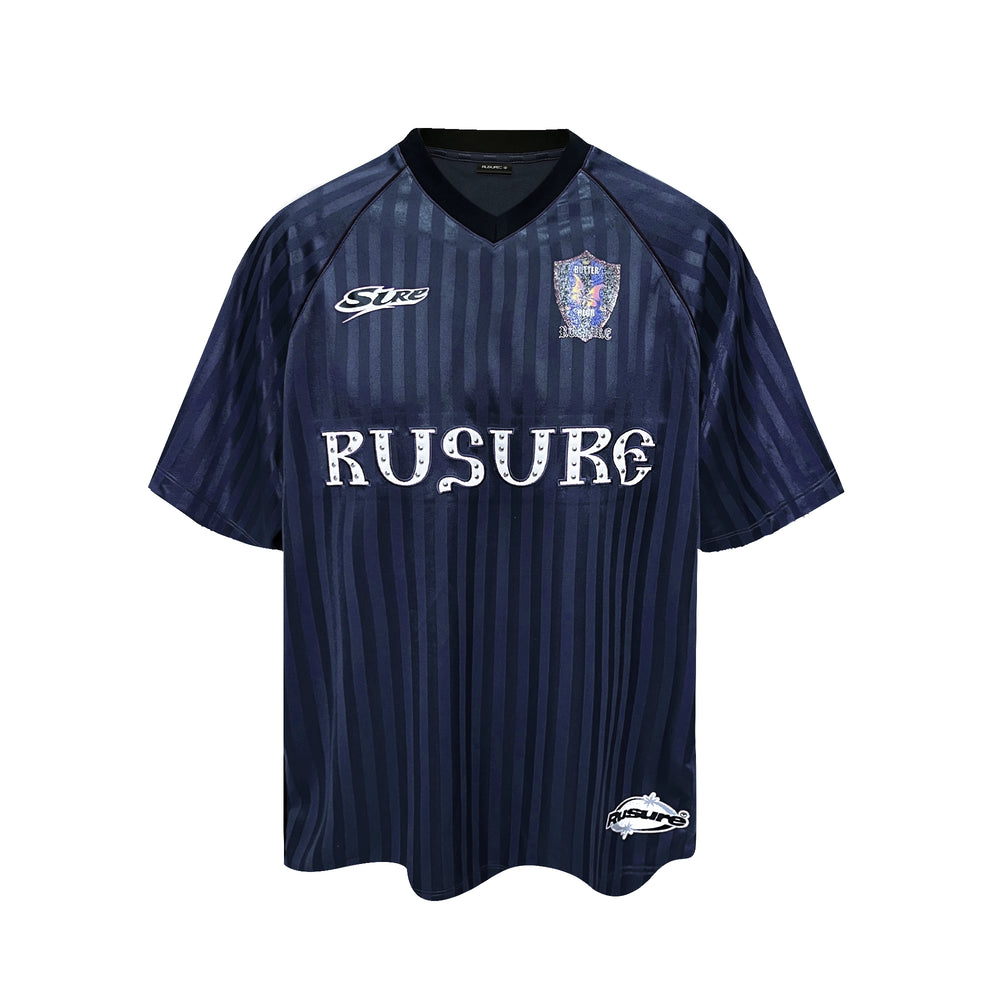 RUSURE Striped Patch Rivets Soccer Jersey | Face 3 Face