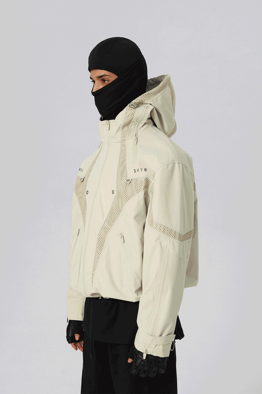 JHYQ Outdoor Hooded Mesh Rushing Jacket