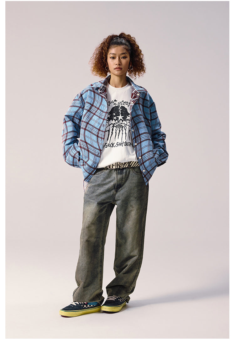 Remedy Wave Plaid Reversible Long Sleeve Shirt | Face 3 Face